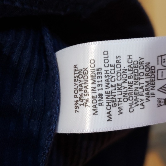 Socialite NWT Navy Blue Long Sleeve Cutout Ribbed Tee Dress Size XS - Picture 7 of 7